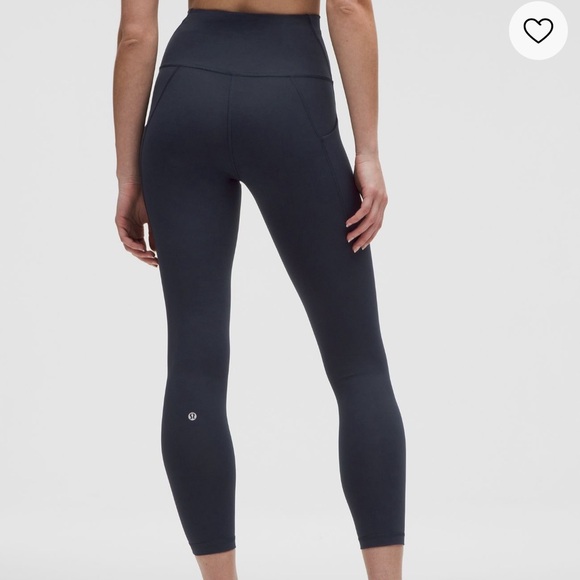 lululemon athletica Pants - Women's Navy Lululemon Wunder Under High Rise Tight Leggings w/ Pockets 25”